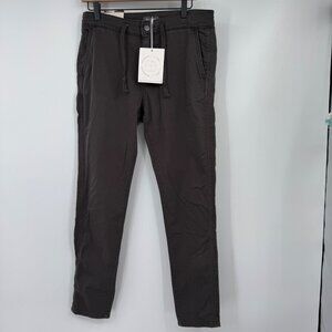 DL1961 Jay Track Chino Pants Men's Size  30  Black Drawstring Waist Tapered Leg